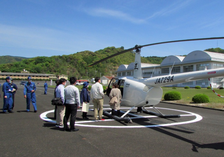 訓練で使用したヘリコプター