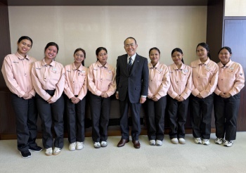 海外実習生と住田副社長