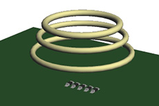 Schematic view of electric bulb-colored illumination