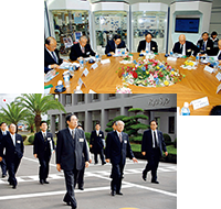 日本経済団体連合会視察団（奥田会長、御手洗副会長）ご来訪。